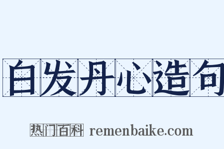 白发丹心造句是什么意思的图片